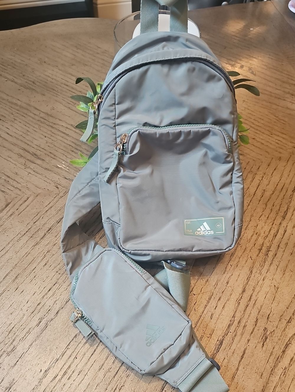 adidas Sage Green Crossbody Belt Bag